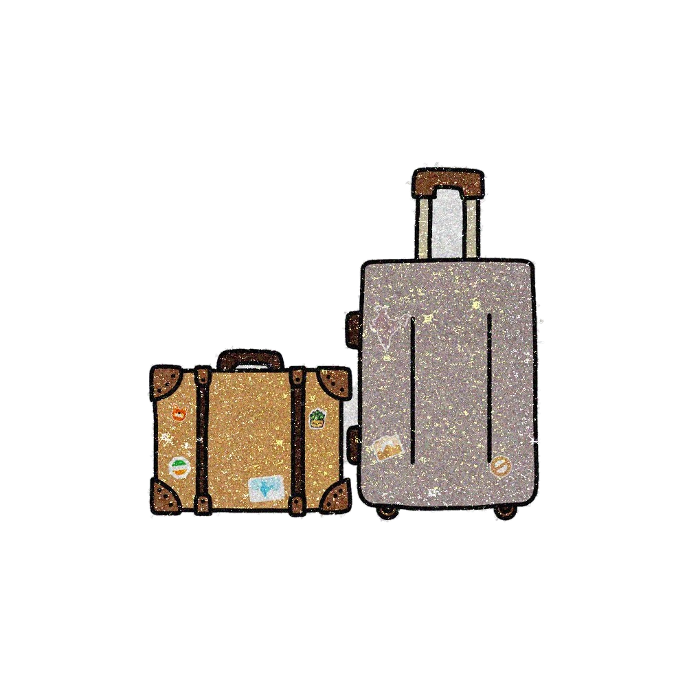 Travel Bag Glitter Sticker